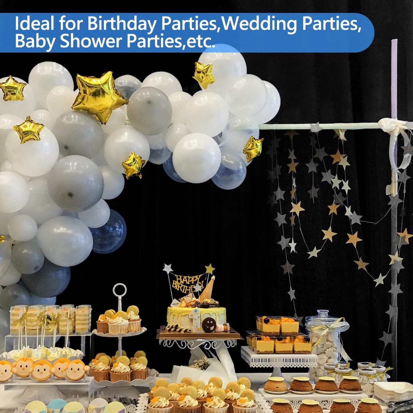 HEMMOTOP Black Backdrop Curtain, 5x6.5 ft Black Photo Backdrop for Photoshoot, Party, Video Recording, Back Drop Background Cloths Polyester Fabric, for Photography, Birthday (Backdrop only)