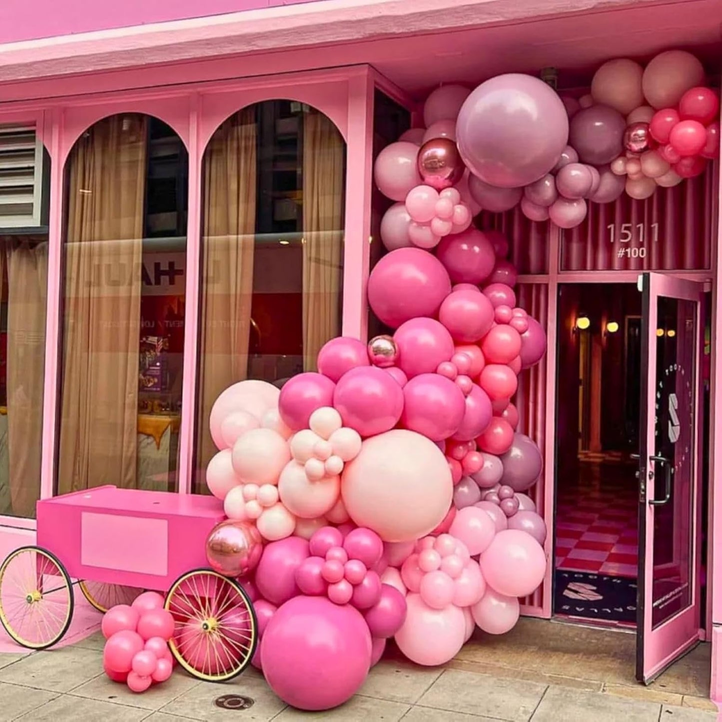 Hot Pink and Rose Gold Balloons, 60Pcs Pastel Pink Balloon, 12 Inch Metallic Rose Gold Confetti Balloons Helium Rose Red Latex Balloon for Girls Birthday Baby Shower Wedding Bridal Party Decorations