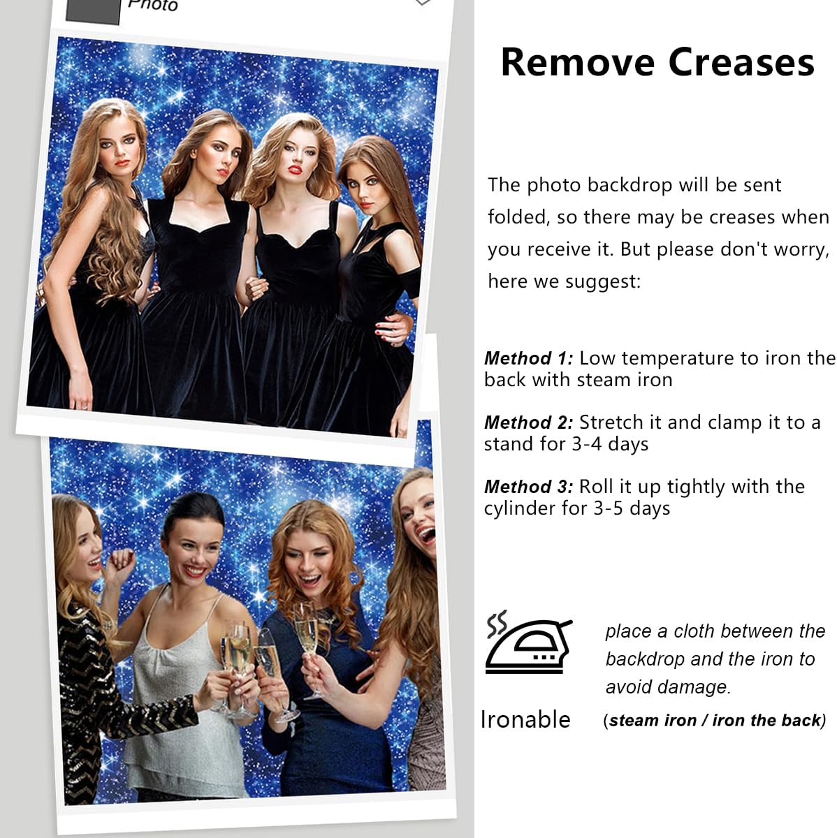 YongFoto Blue Glitter Backdrop 12x10ft Silver Light Spots Navy Blue Sequin Bokeh Photography Background Birthday Bridal Shower Wedding Photography Background Party Banner Decor Portraits Photoshoot