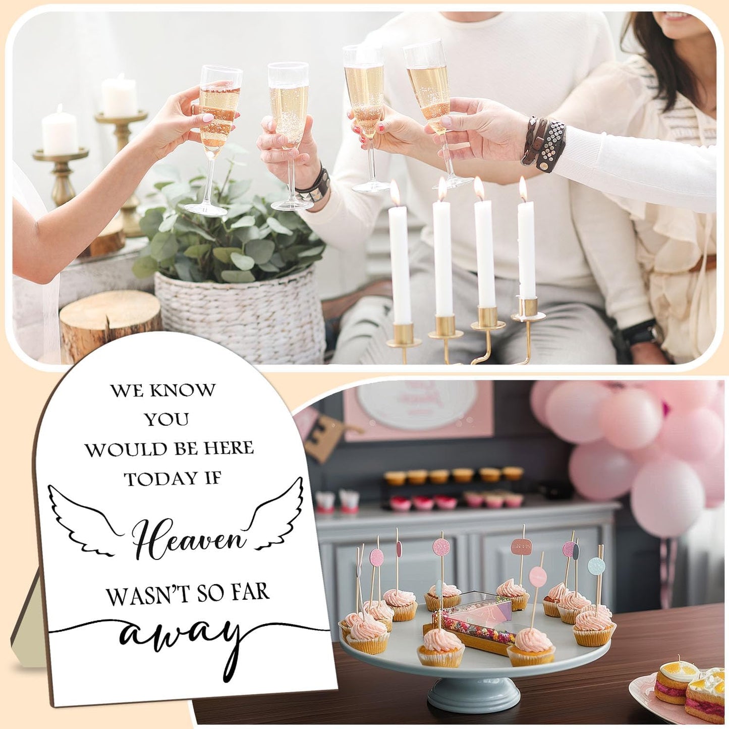 Memorial Gifts for Table Sign, We Know You Would Be Here Today Sign with Stand, Wooden Wedding Decor Sign, Loving Memory Sign for Ceremony and Reception 9 * 11IN