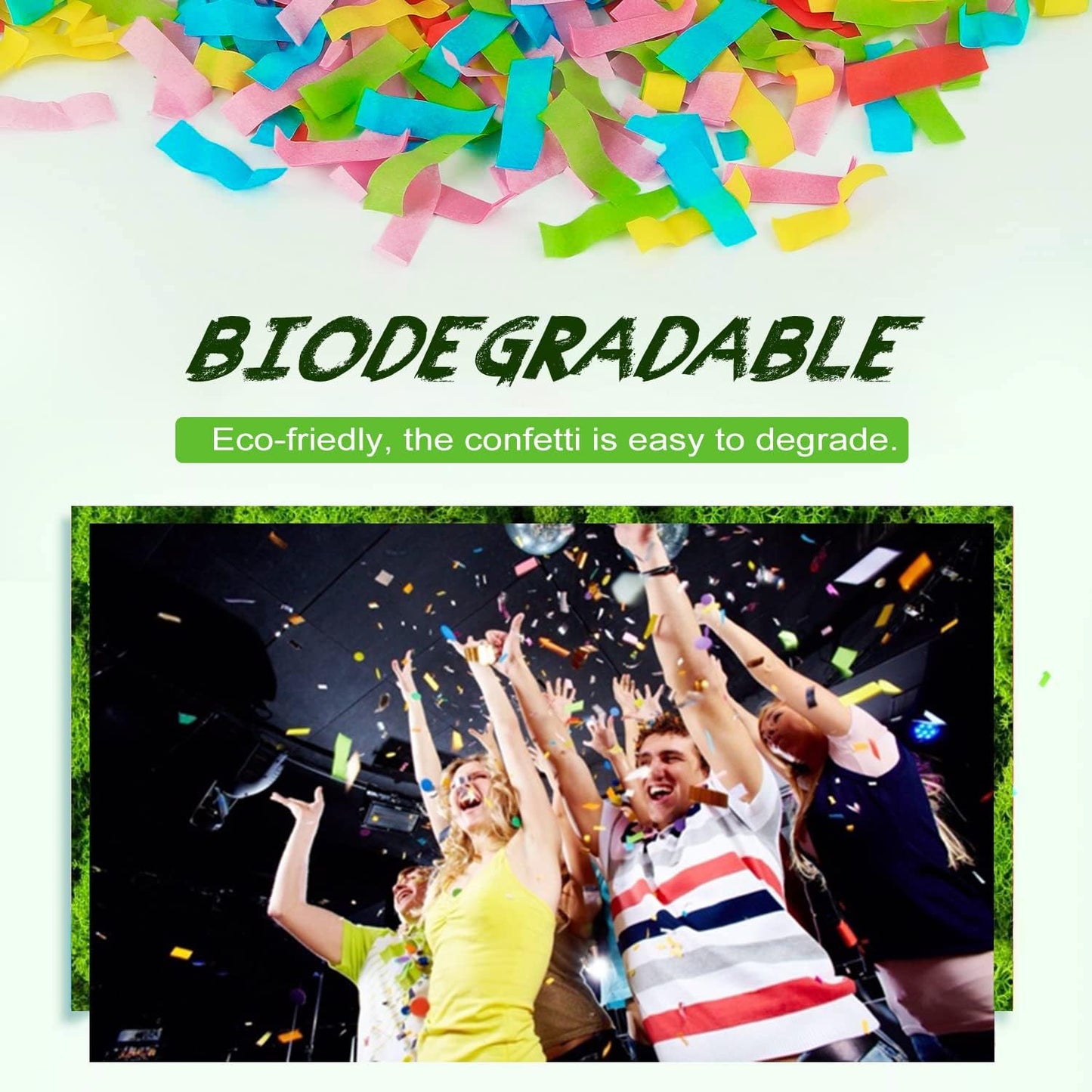 Confetti Cannons, 15 Inch+Longer Confetti Shooters Party Poppers, WORKKEEP Confetti Popper Air Powered for Birthday Wedding Celebration Photo Shoot New Year's Eve confetti Gun 03