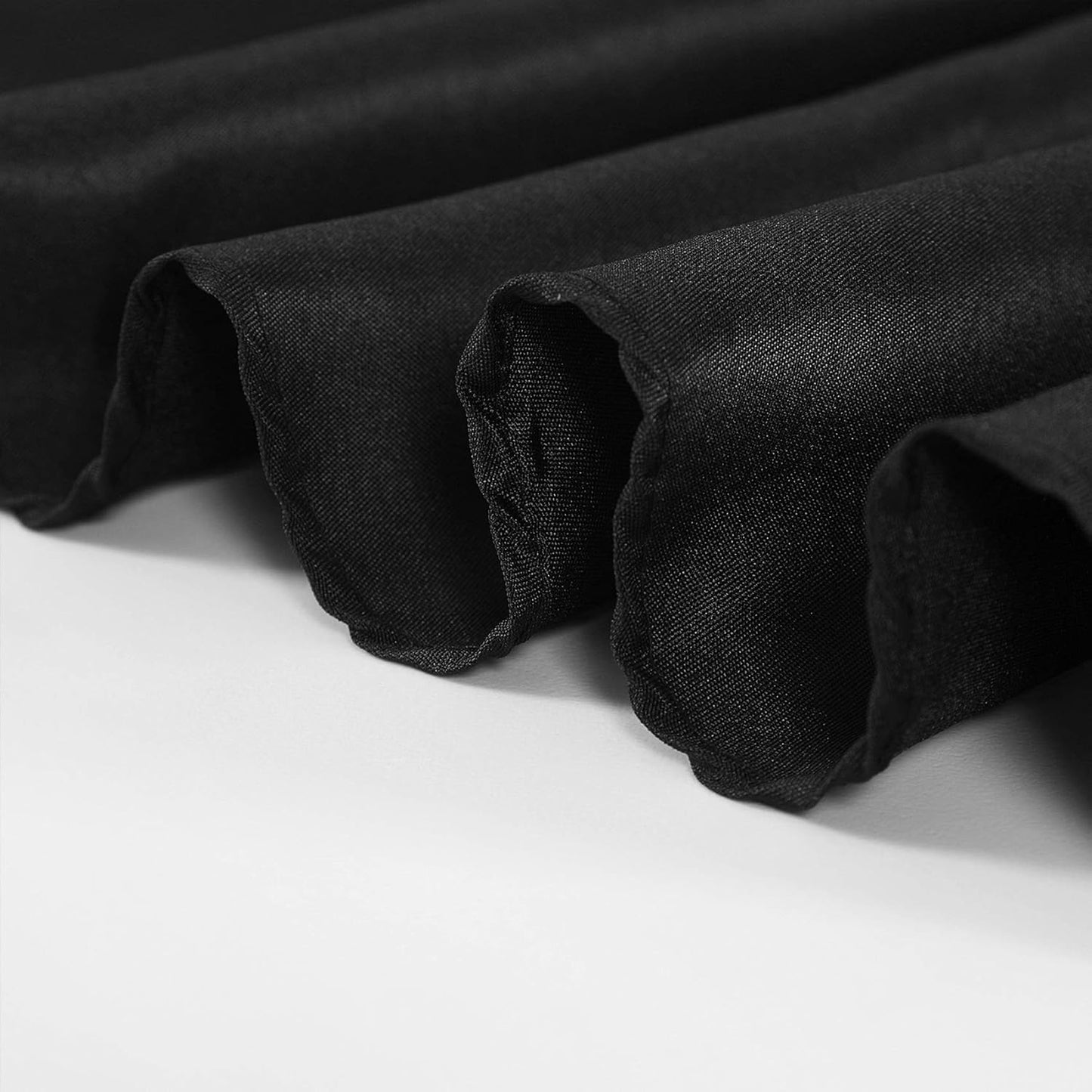 70 inch Round Tablecloth Washable Polyester Table Cloth Decorative Table Cover for Wedding Party Dining Banquet（70 inch,Black）