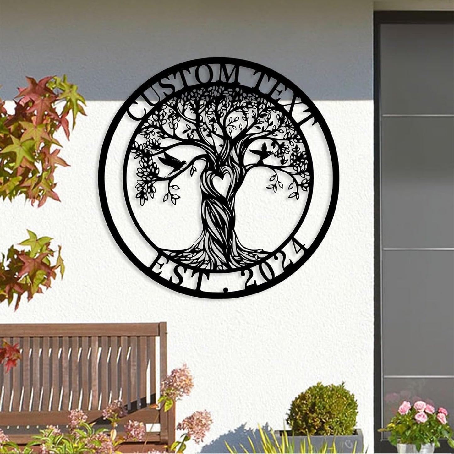 Personalized Tree of Life Metal Sign Wall Art Decor, Custom Wedding Gifts for Couples, Custom Family Name Sign, Christmas Valentine's Day Housewarming Gifts