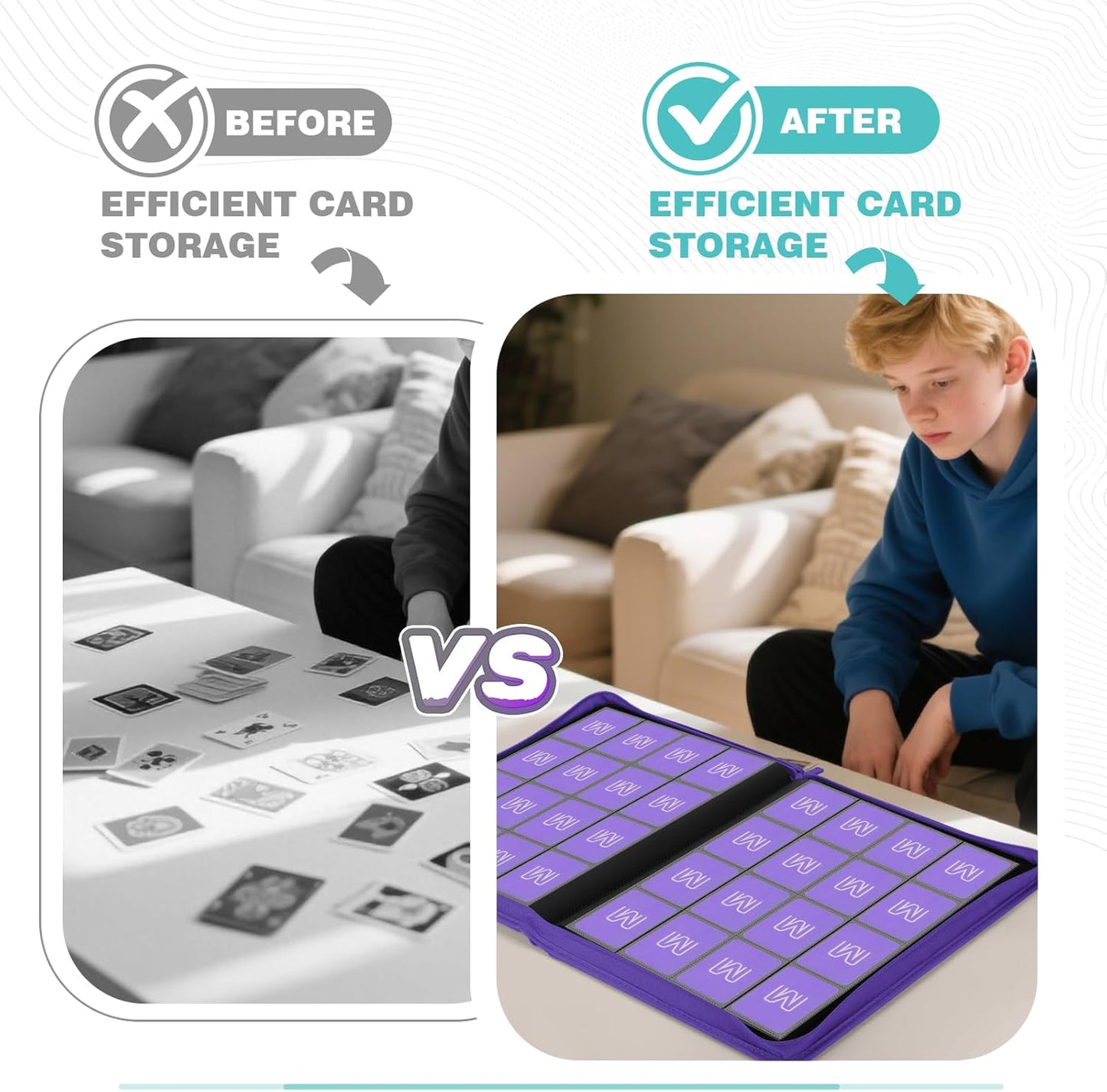 Premium Card Binder 16 Pocket,Trading Card Binder Holds up to 1000+Cards Sturdy Card Collection Album, Card Holder Folders for MTG, TCG, Game Cards & Sports Cards