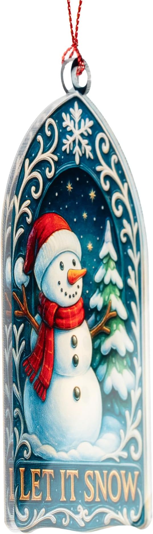 Christmas Ornament 2025 - Snowman Ornament - Snowman Ornaments for Christmas Tree - Acrylic Christmas Ornaments - Christmas Ornament 2025 - White Elephant Gifts - Xmas Tree Funny Decoration