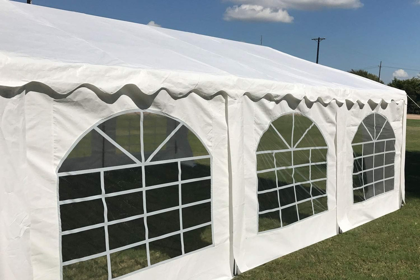 DELTA 26'x16' Budget PE Party Tent + (2) Long Storage Bags,Tents for Parties, Canopy Carpas para Fiestas,Wedding Event Tents for Outdoor Events (B Model)