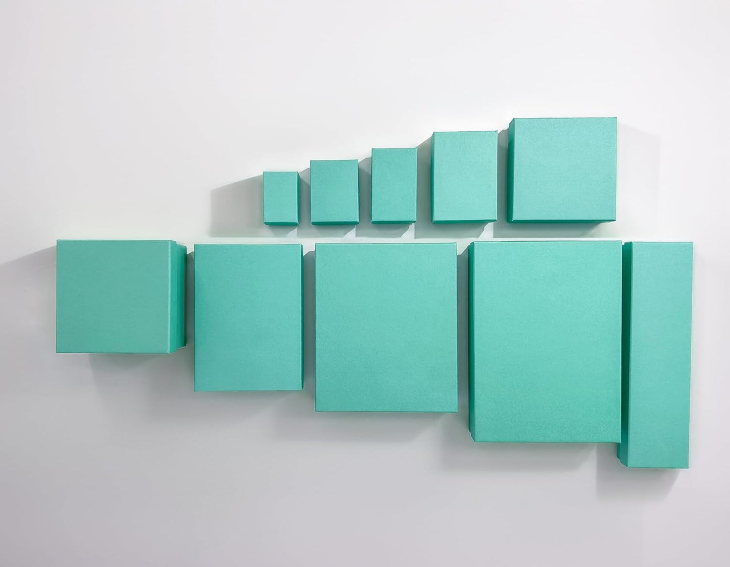 TheDisplayGuys - 25-Pack #53 Kraft Paper Cardboard Gift Boxes/Jewelry Cases w. Cotton Padding & Lid - Teal Green - (5.4" x 3.9" x 1.0")