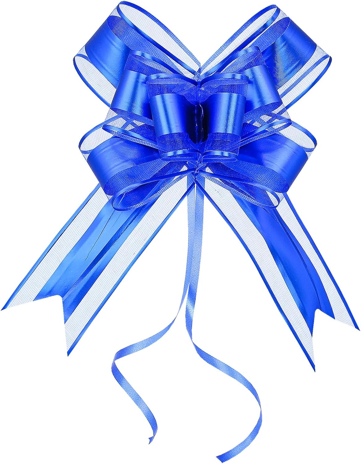 WEWILUCK Bows for Gift Basket - 15PCS Perfect Large Blue Gift Bows for Gift Wrapping, Pull Bows for Man Present Decoration Birthdays Holiday and More(Royal Blue, 6 inches)