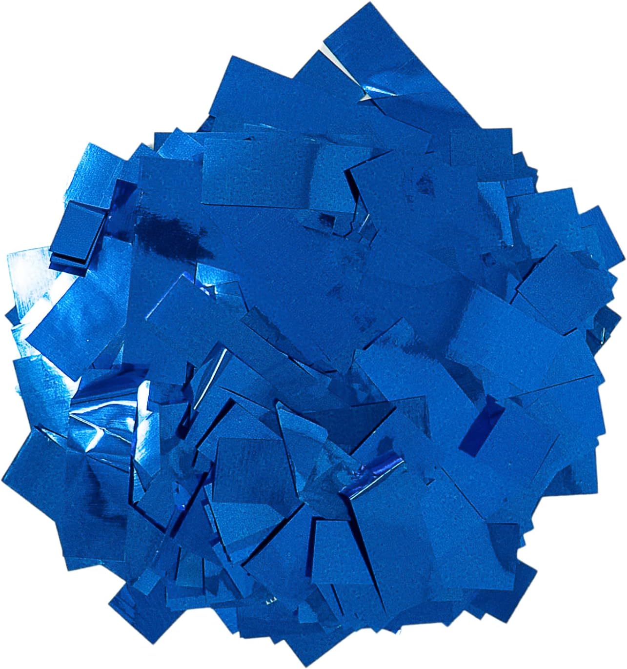 Shiny Metallic Confetti Rectangles, Blue Color – Ultimate Confetti Fluttering Foil Paper for Confettis Cannon and Launcher Use, Table Decorations, and More (20 Handfuls per Bag, 1 lb)