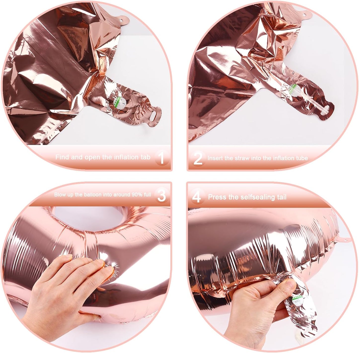 Helium Foil Rose Gold Number 8 Balloon 40 Inch, Mylar Eight Numbers 8 18 28 38 48 58 80 88 Birthday Balloons, Rose Gold Women Men Anniversary Graduations Party Supplies