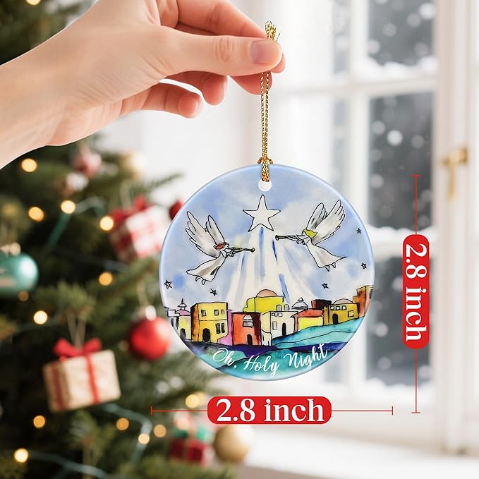 Bethlehem Ornaments, Oh Holy Night Christmas Ornaments: Christmas Tree Decorations, Holiday Decor, Stocking Stuffers, Gift Ideas, Xmas Gift, Christian Gifts & Religion Gifts