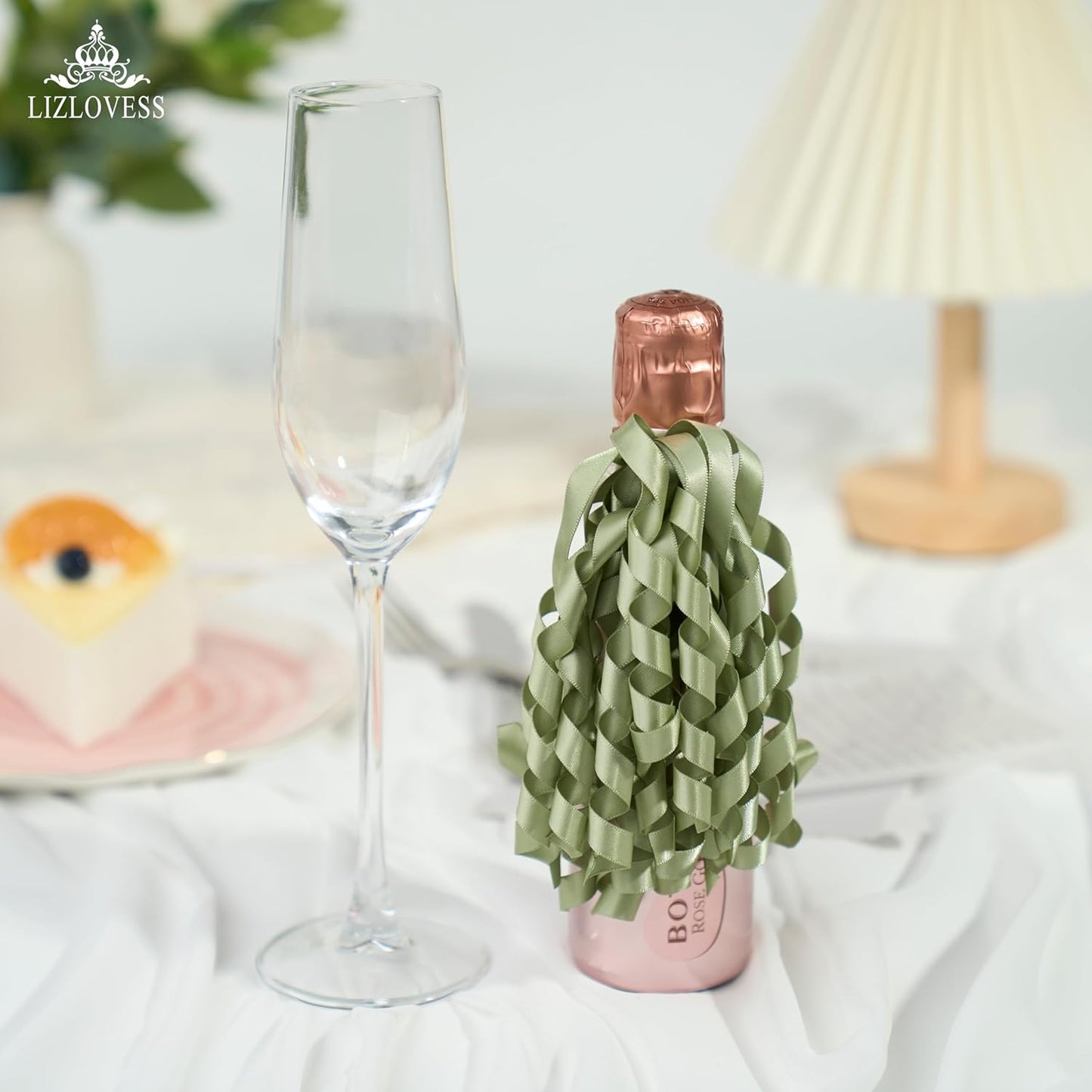 6 Inch Sage Curly Bows for Gift Wrapping Set of 6, Self Adhesive Bows Green Gift Bows for Presents, Satin Ribbon Bows for Birthday, Wedding, Christmas, Bridal Shower, Gift Wrap Accessory