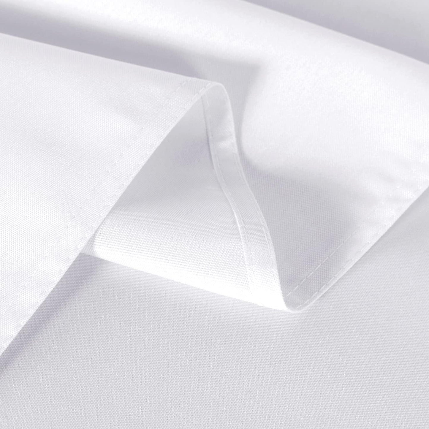 sancua 2 Pack White Tablecloth 60 x 120 Inch, Rectangle 8 Feet Table Cloth - Stain and Wrinkle Resistant Washable Polyester Table Cover for Dining Tables, Buffet Parties and Camping