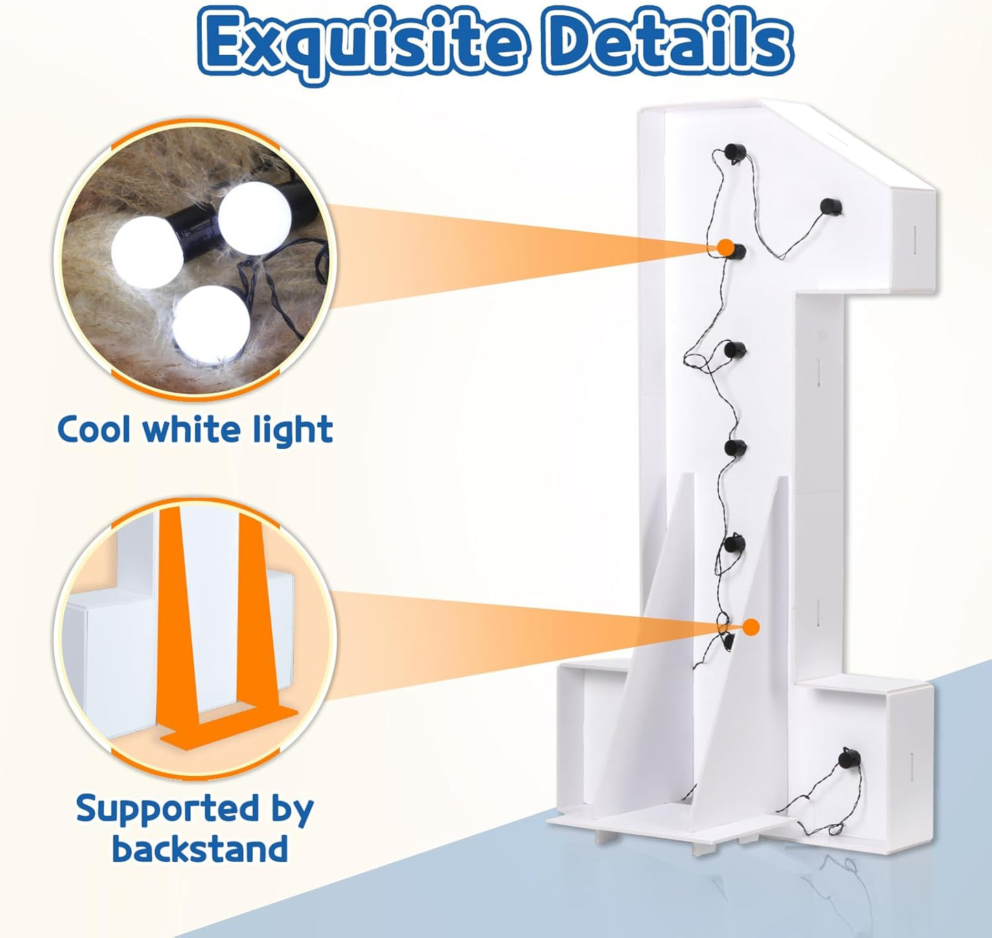 Marquee Numbers 4 Feet Tall Big Light Up Numbers 70th Birthday Decorations Women Men White Anniversary Party Decor Large Cardboard Prop Backdrop Sign 70