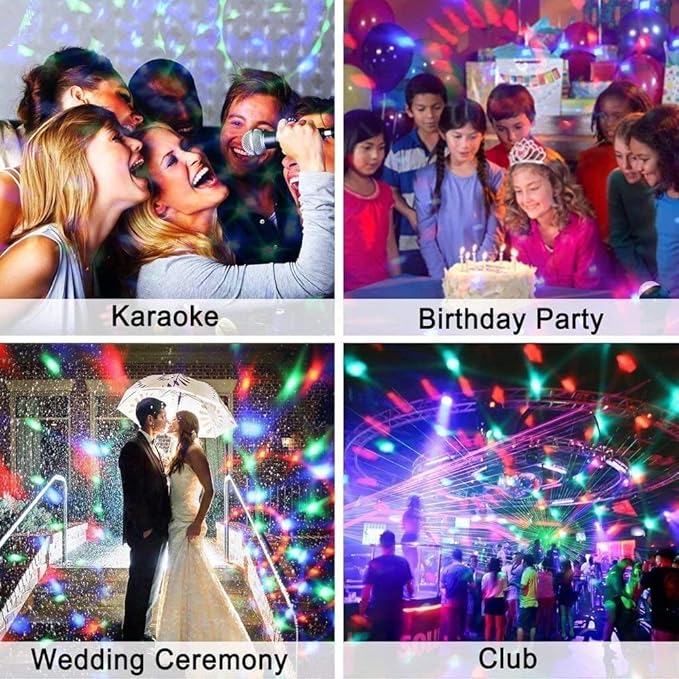 Disco Lights,Party Light QinGerS Dj Stage Light 7 Colors Sound Activated for Christmas Birthday KTV Club Romantic Decoration 2pcs