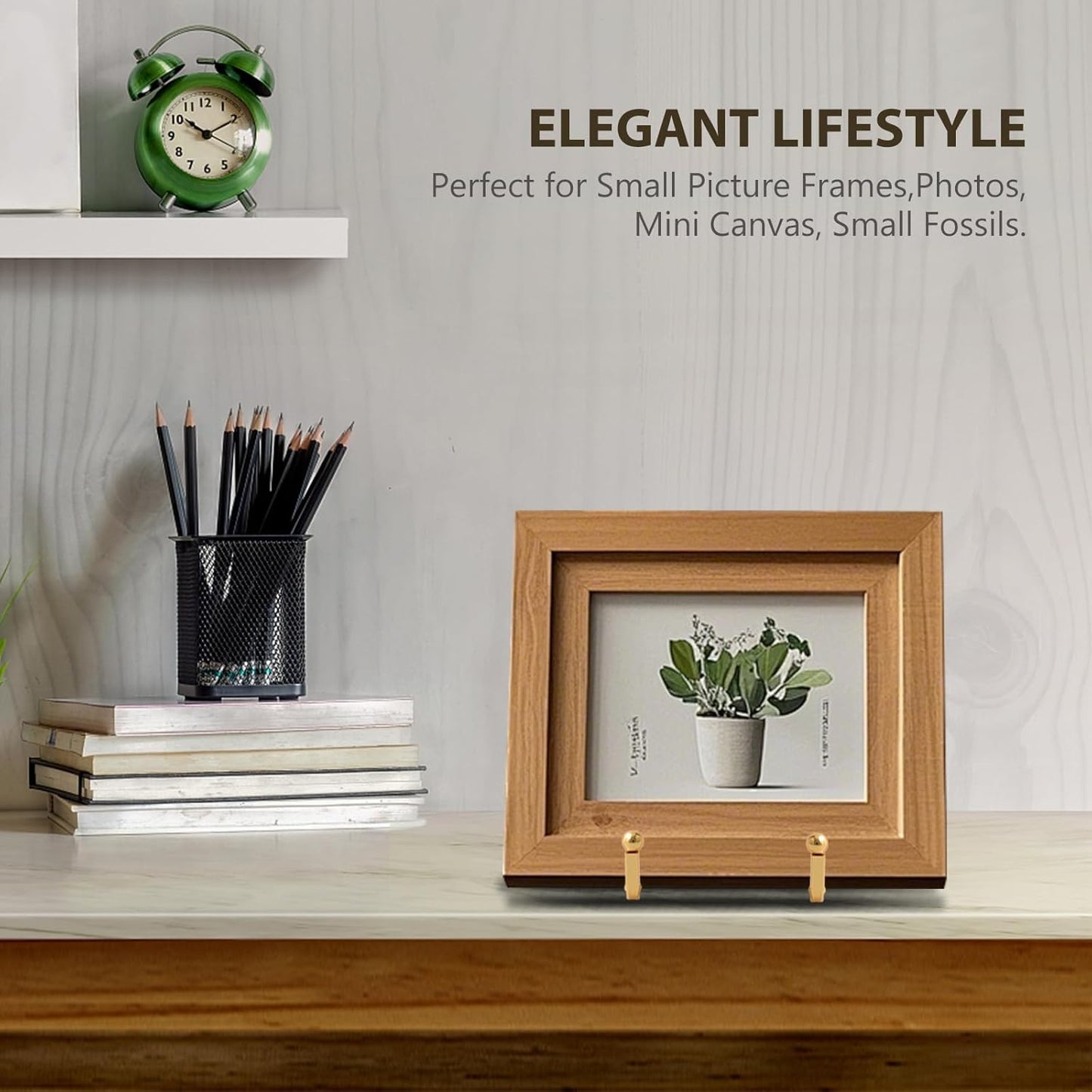 DIDUDIDU Plate Holder Easel Display Stand - Metal Plate Stands for Display - Tabletop Picture Stand - Gold Iron Easels for Display Pictures | Photo Frames | Book | Decorative Plates | Plaque