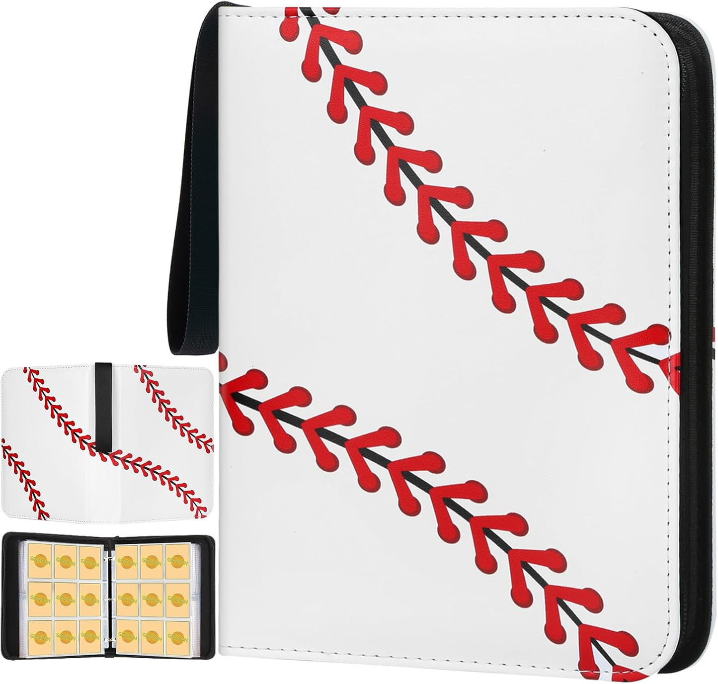 Baseball Card Binder - 9 Pocket, Premium PU Card Book, Card Holder Binder, Compatible with MTC, TCG, Game & Sports Cards