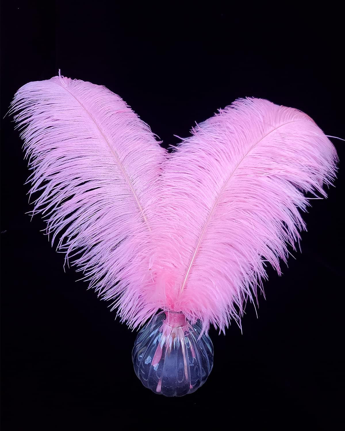 Happy Feather 16-18 inch Pink Ostrich Feathers Craft for Wedding Party Centerpieces Home Decoration DIY Craft Pack of 10