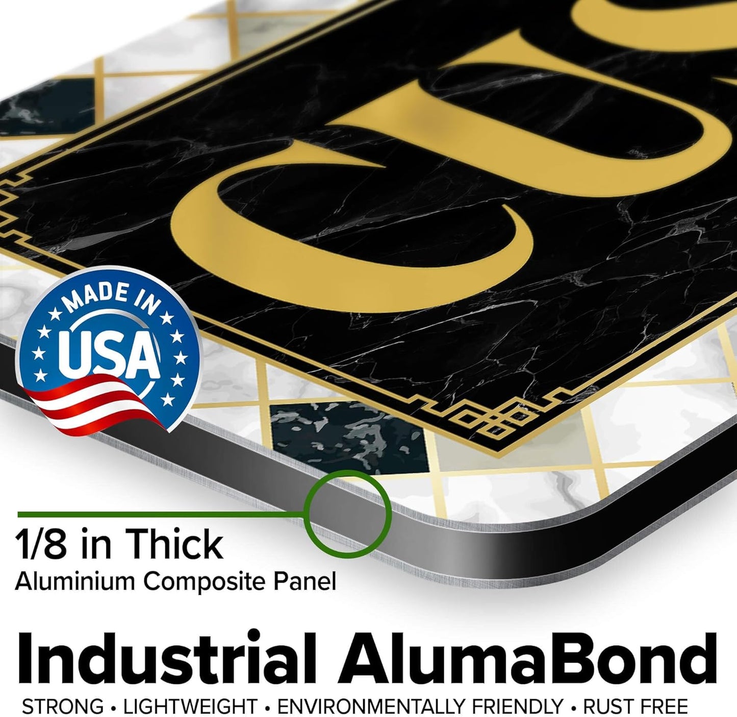 Custom Sign, Custom Street Sign, 11 Font Colors, 13 Font Styles, 4 Hole Options, 22 Sizes, 8x32 Inches, Rust Free DiBound, Fade Resistant, Made in USA by My Sign Center (Marble Tile)