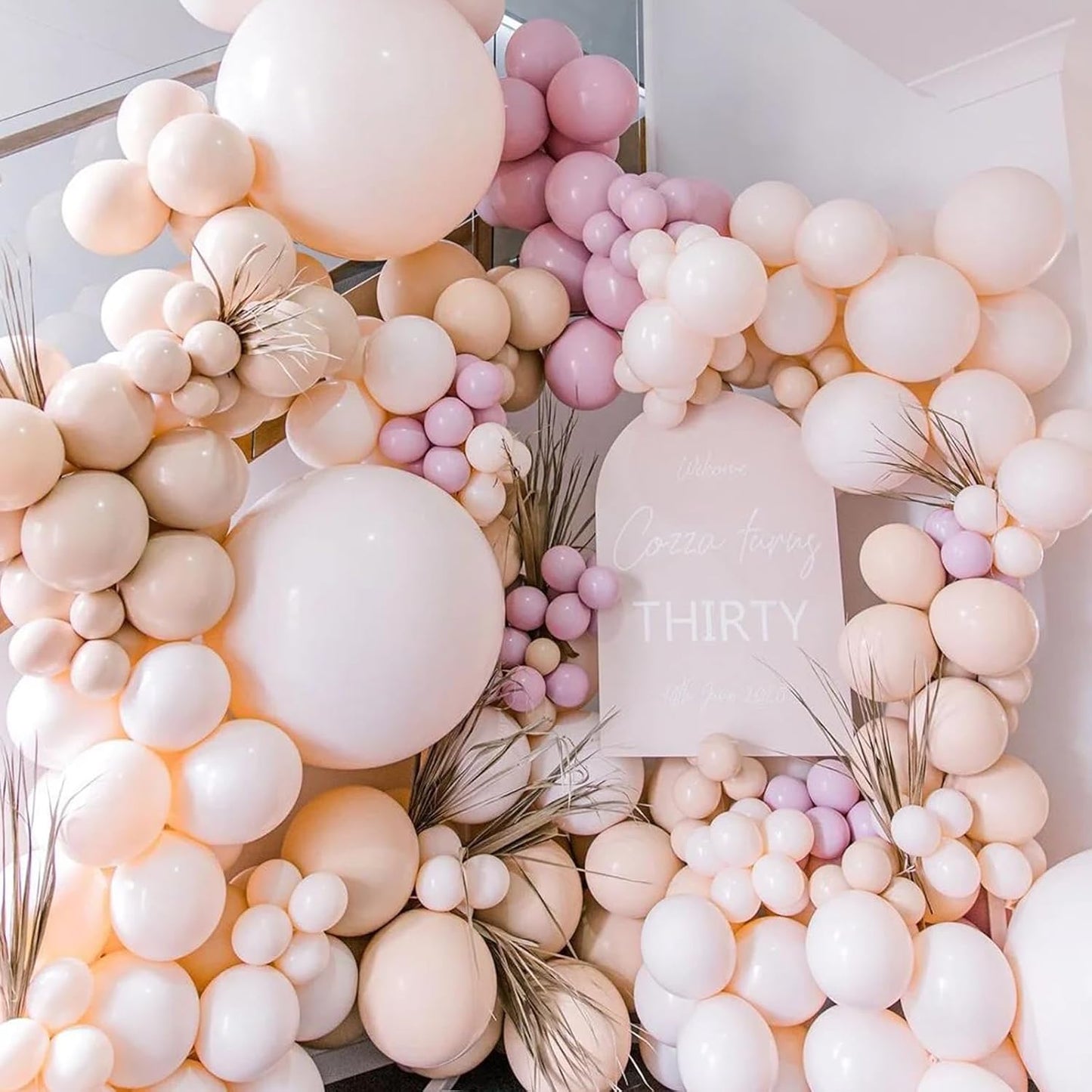 90pack Blush Balloons Different Size 18/12/10/5 Inch Blush Balloon Garland Arch Kit for Graduation, Wedding, Birthday, Princess Theme Party, Valentine's Day Party Decorations