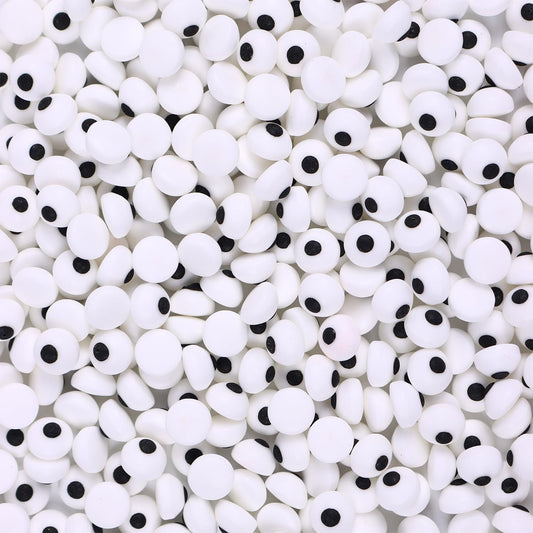 Candy Eyeballs, 0.4in/10mm Edible Eyes Sprinkles, Halloween Sprinkles, Candy Eyes for Decorating, Perfect for Cake, Cupcake, Macaron, Baking, Ice cream, and Cookies(4.23 oz Edible Eyeballs)