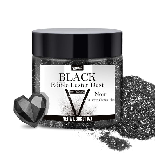 Edible Glitter - 30g / 1oz Luster Dust Edible Glimmer Powder for Sparkling Drinks, Foods, Wine, Cake - Food Grade Shimmer Dust Powder for Baking, Beverage, Cookies Decoration