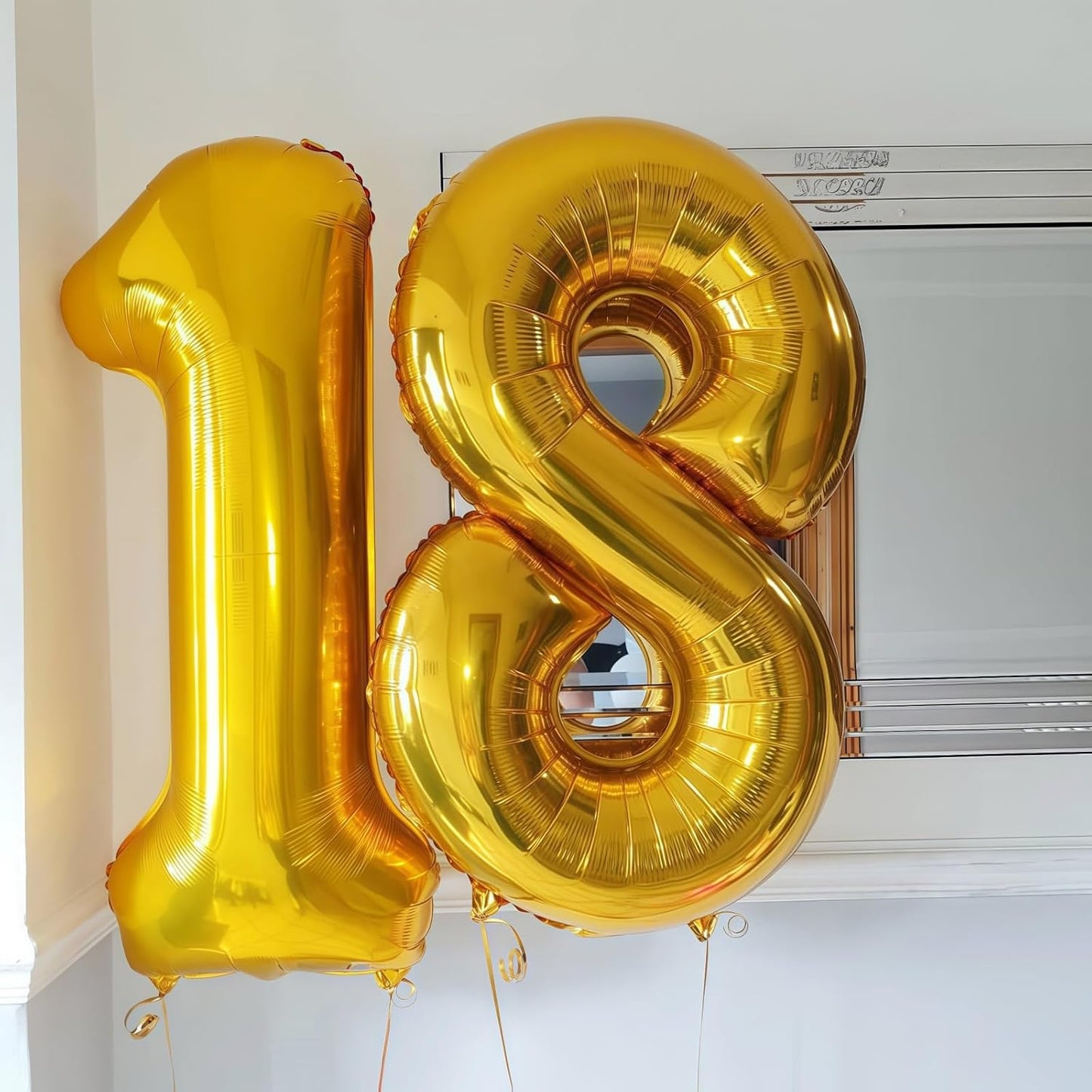 Gold 7 Balloon Number,40 Inch Number 7 Balloon Large Gold 7 Foil Mylar Helium Balloon for Birthday Party Decorations