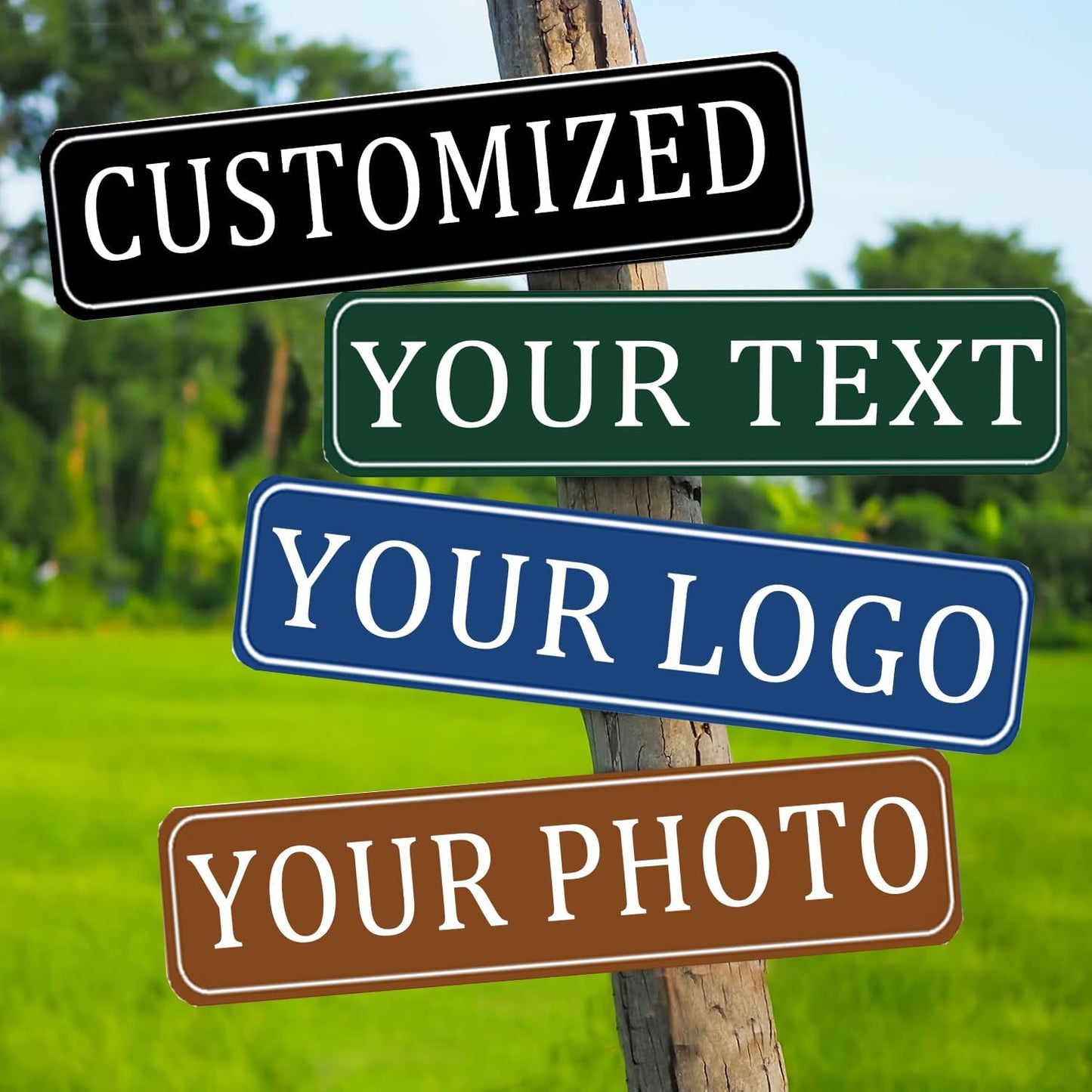 Custom Sign, Personalized Metal Signs,Customized Metal Signs Outdoor for Offices, Businesses, Workplaces, Street, Address, Indoor and Outdoor Use