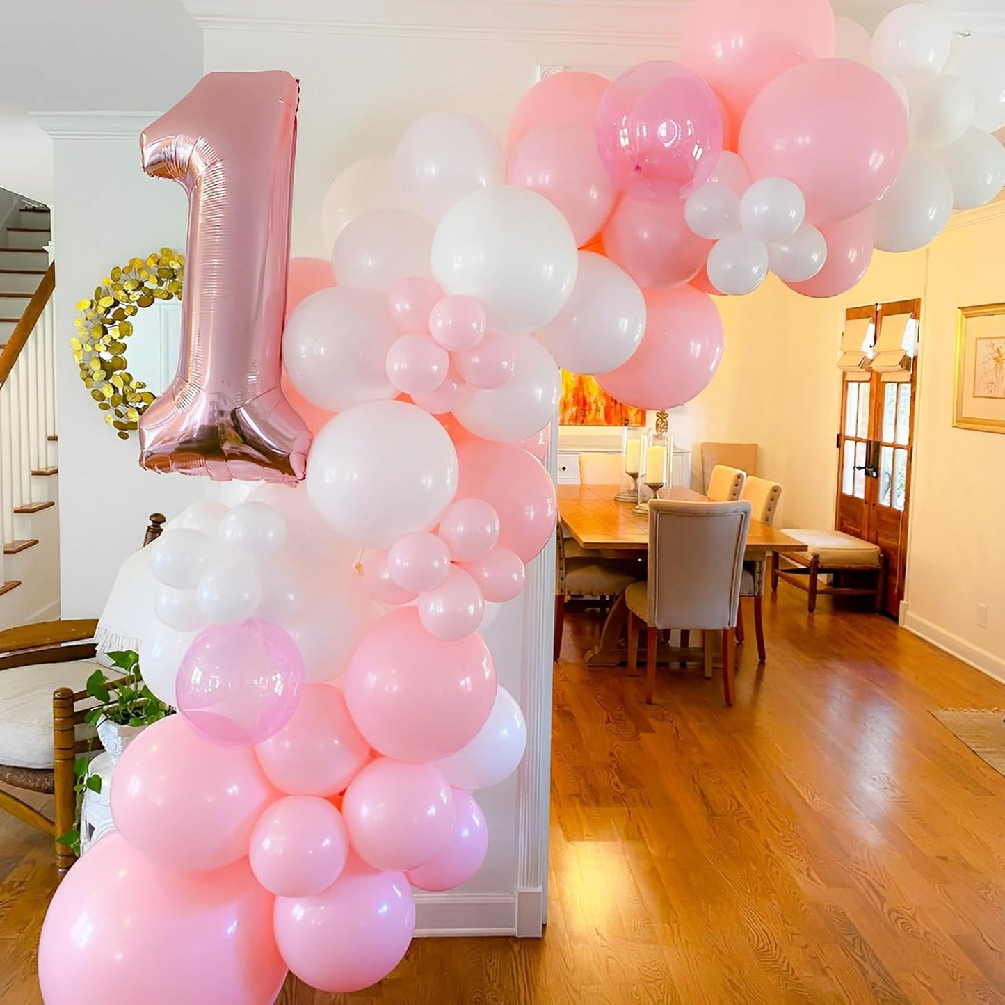 90pack Light Pink Balloons Different Size 18/12/10/5 Inch Pastel Pink Balloon Garland Arch Kit for Boys Girls Birthday Party, Baby Shower, Wedding, Gender Reveal, Baby Shower Decorations