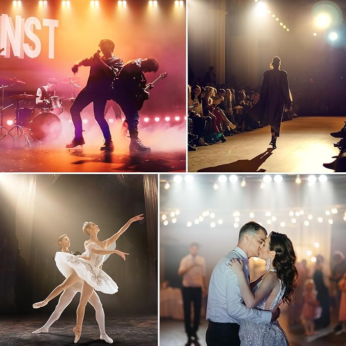 Stage Lights, 120W COB Spotlights LED Par Can Blinder Lights, 2 in 1 Cool White & Warm White DMX512 Sound Activated Audience Uplights for Events Party Wedding Theater Church Concert Dance 8Pcs
