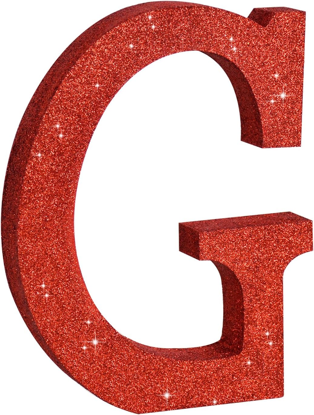 TONIFUL 8 Inch Red Glitter Letter G Table Centerpiece A-Z Red Birthday Party Decorations,Red Alphabet G for Birthday,Chrismas,Graduation,Bridal Shower,Wedding,Anniversary Party Supplies