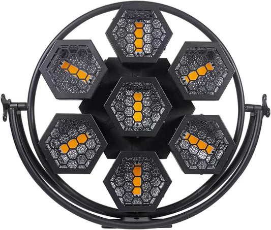 JUNMAN 7 Head Led Retro Background Effect Light DJ Disco Stage Lights 1pc Pack