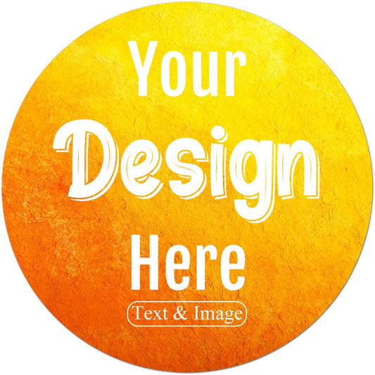 Custom 100-500 Stickers with Any Image Logo and Text. Business Logo Labels (Circle, 4 Inch)