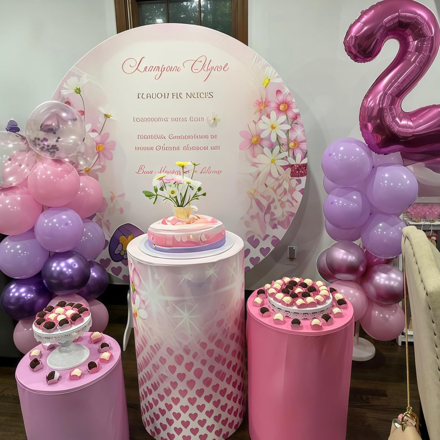 Pink and Purple Balloon, 60Pcs 12 Inch Pastel Macaron Hot Pink Light Pastel Purple Latex Balloon with Metallic Balloons Confetti Balloons for Women Birthday Bridal Baby Shower Wedding Party Decoration