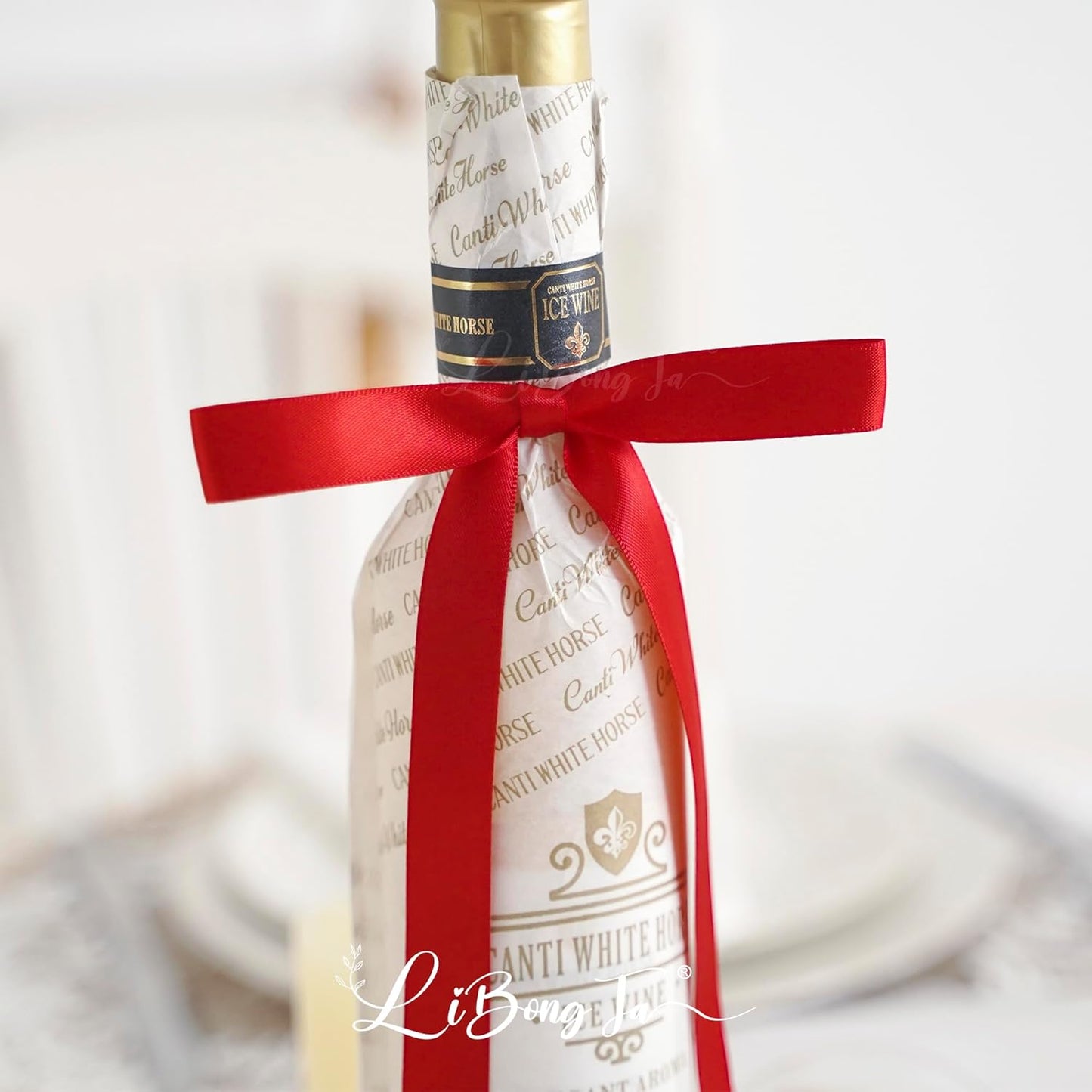 50 PCs Red Bow 5 Inch Long Tail Bows for Gift Wrapping, Easter Bow Party Decorations, Twist Tie Bows, Satin Bows for Crafts, Premade Bows for Presents, Treat Bags, Bottles, Cakes