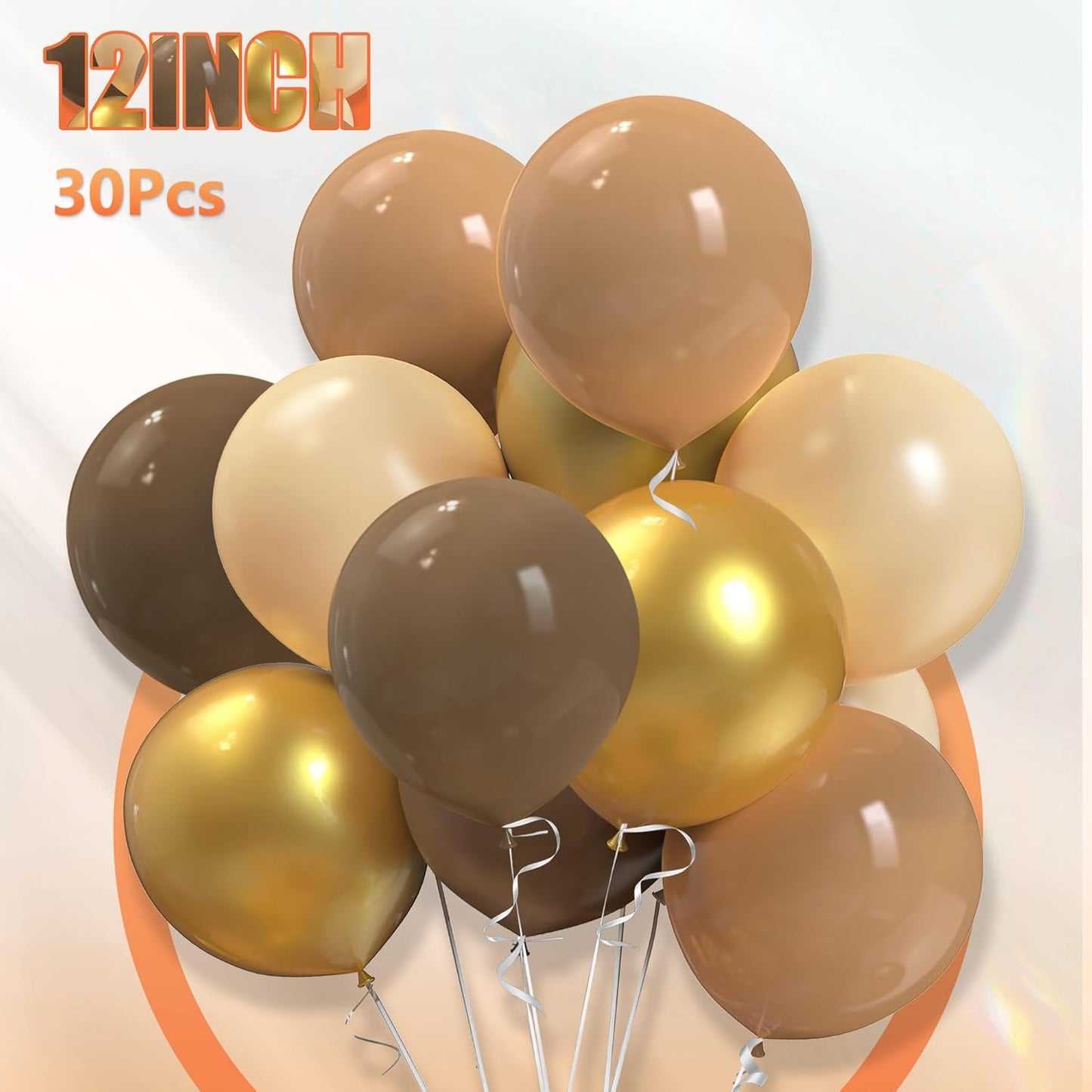 Gold Balloons, 30 Pcs Gold Party Latex Balloons for Balloon Garland or Balloon Arch as Party Decorations, Celebrating Birthday Graduation Wedding Festival Party Decoration