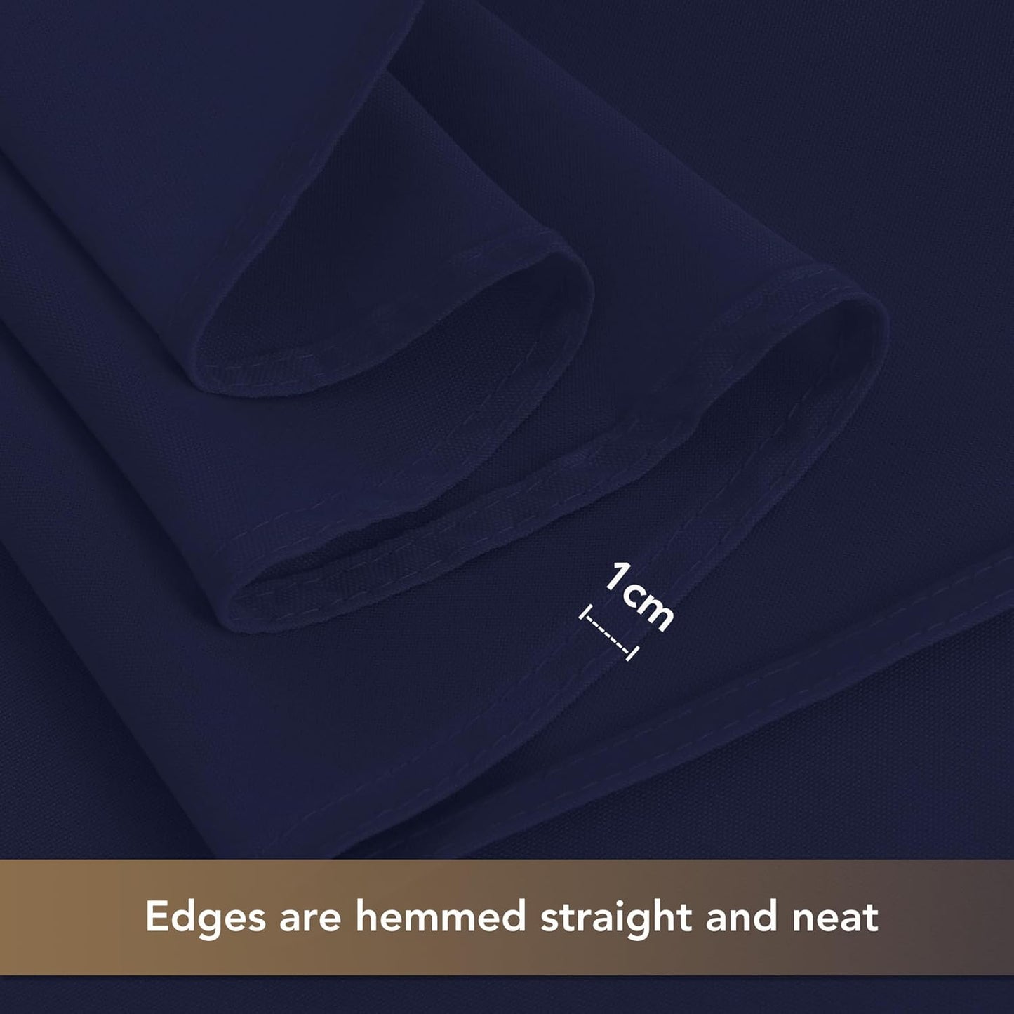 sancua Square Tablecloths 54x54 Inch, 2 Pack - Navy Blue Fabric Table Cloth for Square or Round Tables, Washable Polyester Table Cover for Dinner, Holiday Party, Decorative Display Tables