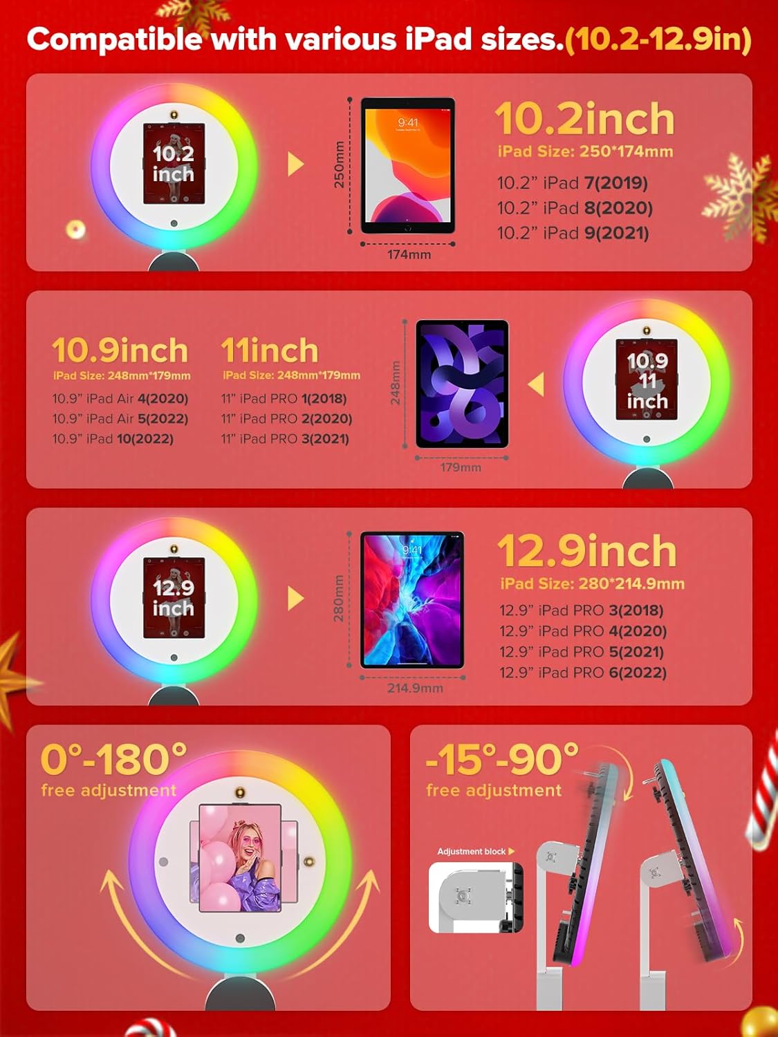 Portable Photo Booth, Photo Booth Shell Stand Provide Cyratok PhotoBooth Software,Flight Case,Free Custom Logo,Selfie Booth Machine Photo with Any Ipad Perfect for Parties Wedding Events Rental