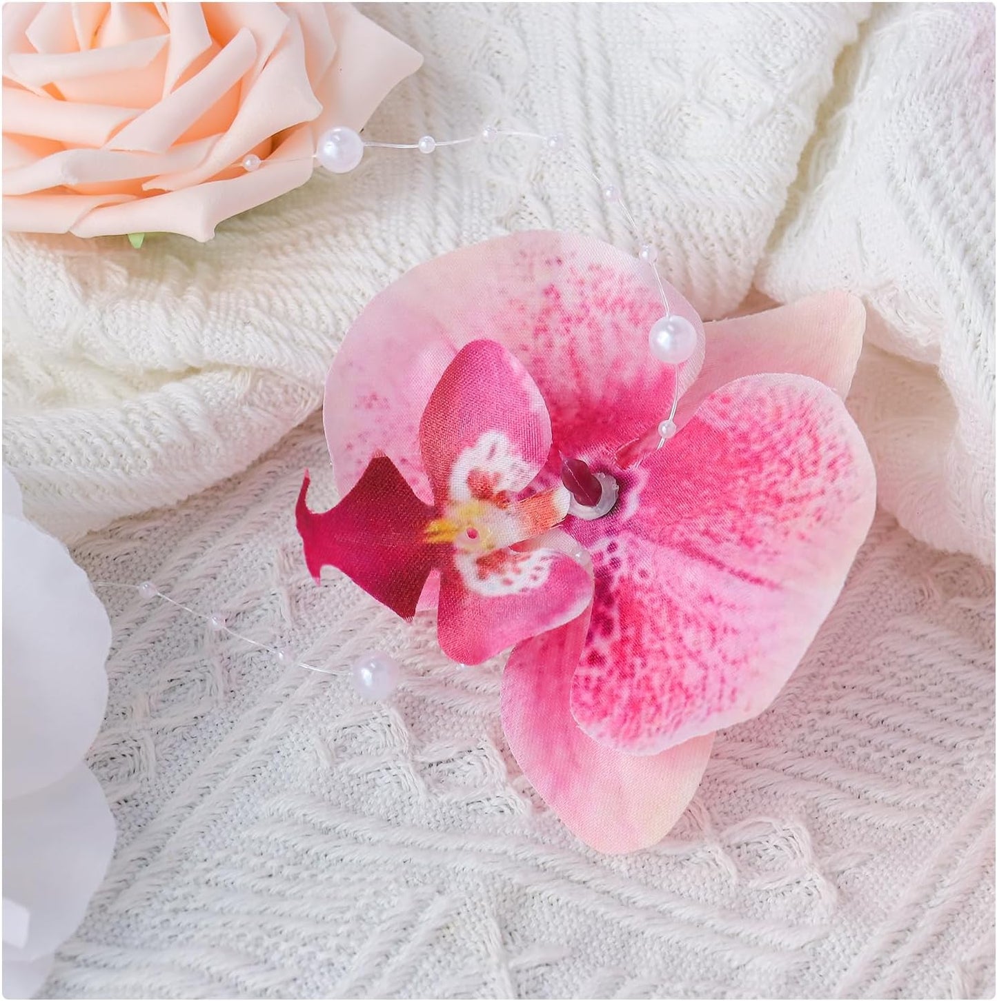 Flower Garlands 12pcs 82.6ft Artificial Hanging Flowers Faux Floral Vines Wildflower Wall Backdrop for Wedding, Party, Events, Home Ceiling Curtain Decor(Single Piece is 6.8ft)-Light Pink