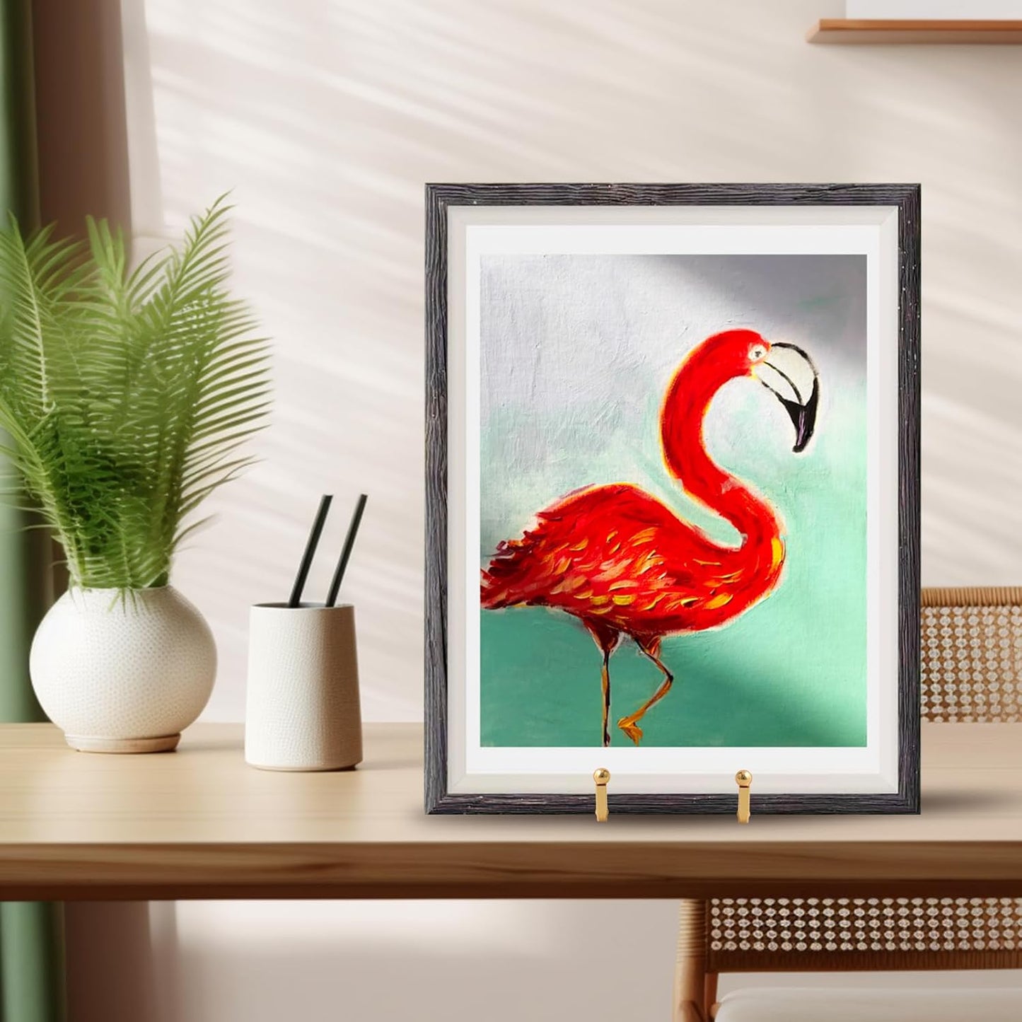 Large Plate Holder Display Stand - 12 inch Super Tall Big Plate Stands for Heavy Duty Display - Metal Picture Frame Stand - Tabletop Easel Stand for Decorative Platter | Plaque | Book - 2 Pack - Gold