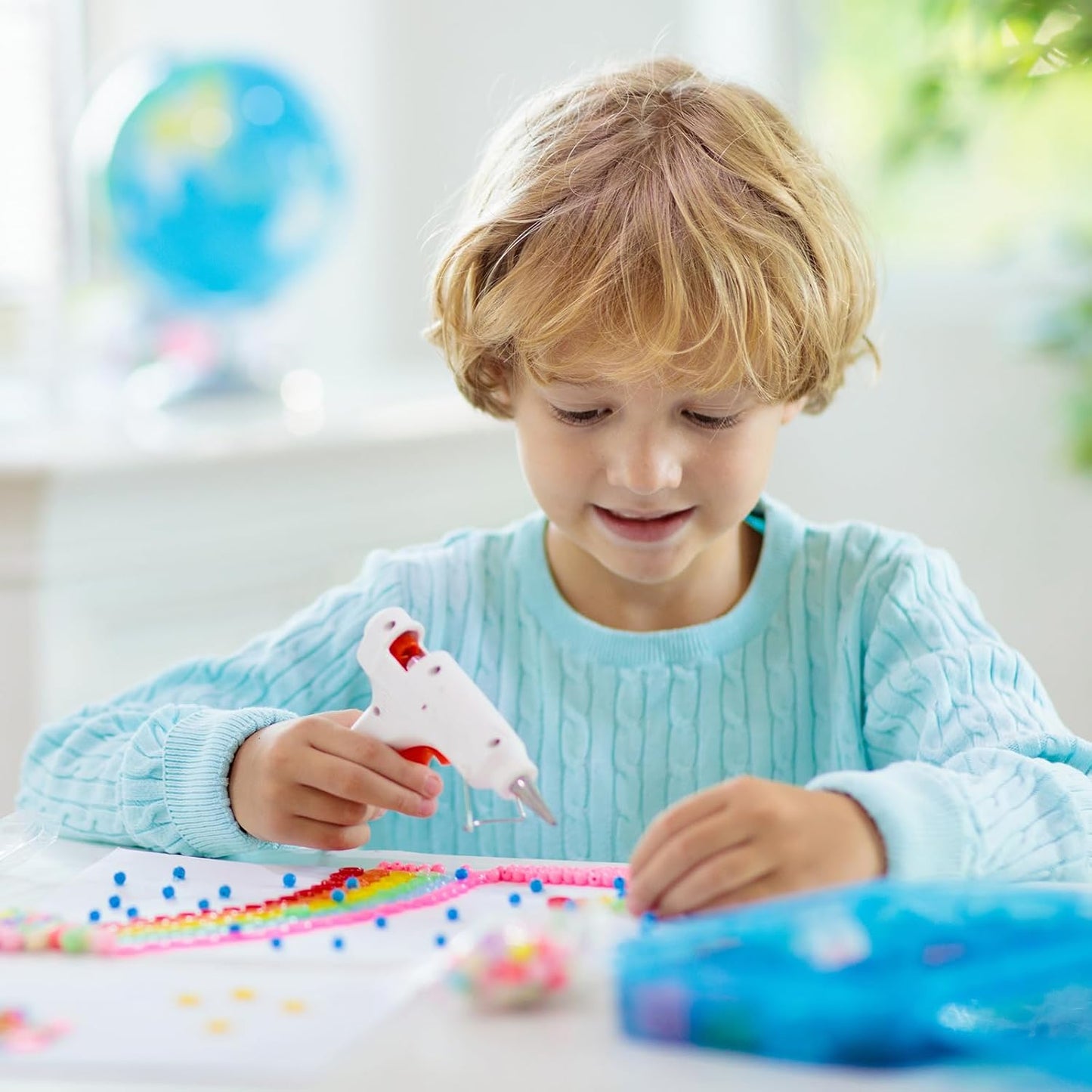 uxcell 20pcs Hot Glue Sticks for Glue Gun 7mm/0.27-inch x 8-inch Mini Hot Melt Adhesive Glue Stick Glitter Pink