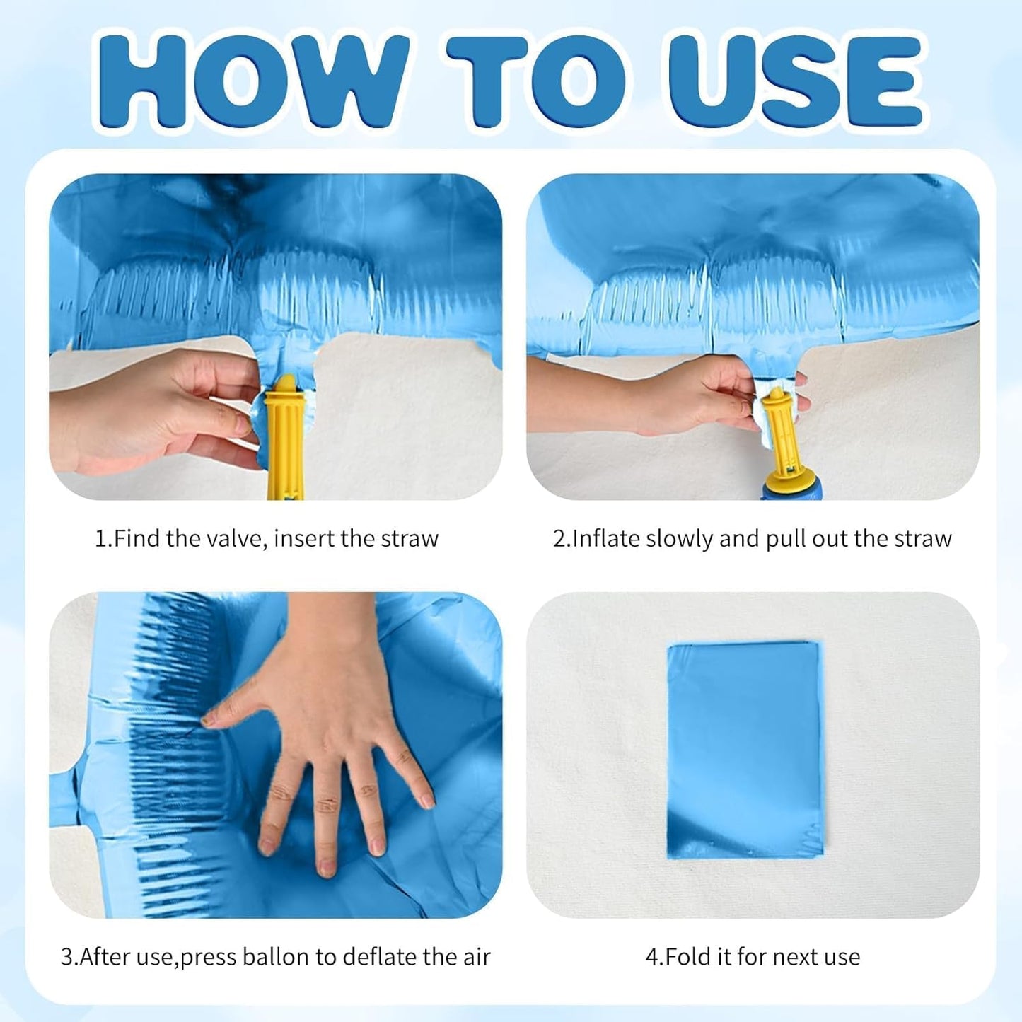 12 Pcs Heart Balloons, 18 inch Blue Heart Shaped Balloons, Big Foil Helium Balloon, Love Foil Balloon for Wedding Baby Shower Anniversary Backdrop Valentine Party Decorations