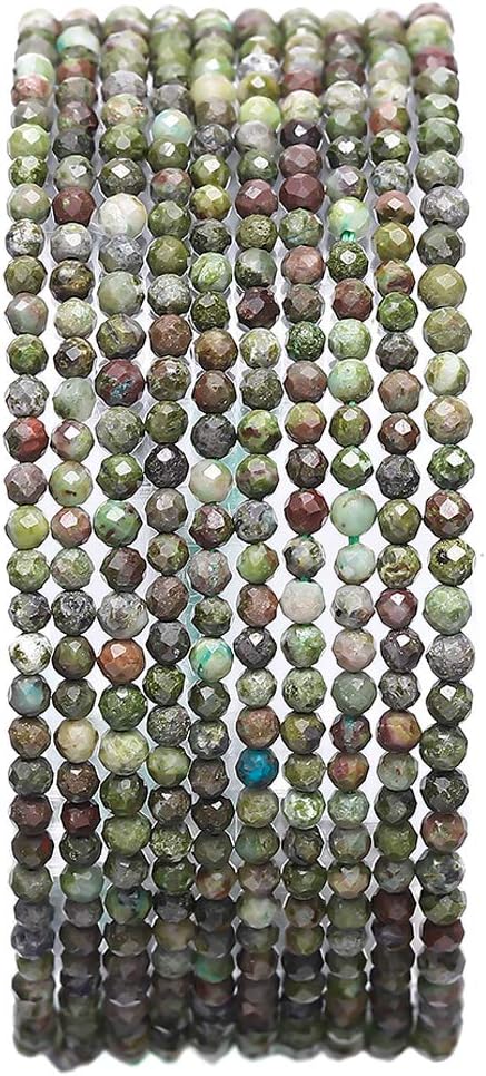 Faceted Natural Dragon Blood Stone Round Loose Semi Gemstone Beads for Jewelry Making 2-2.5mm 38cm