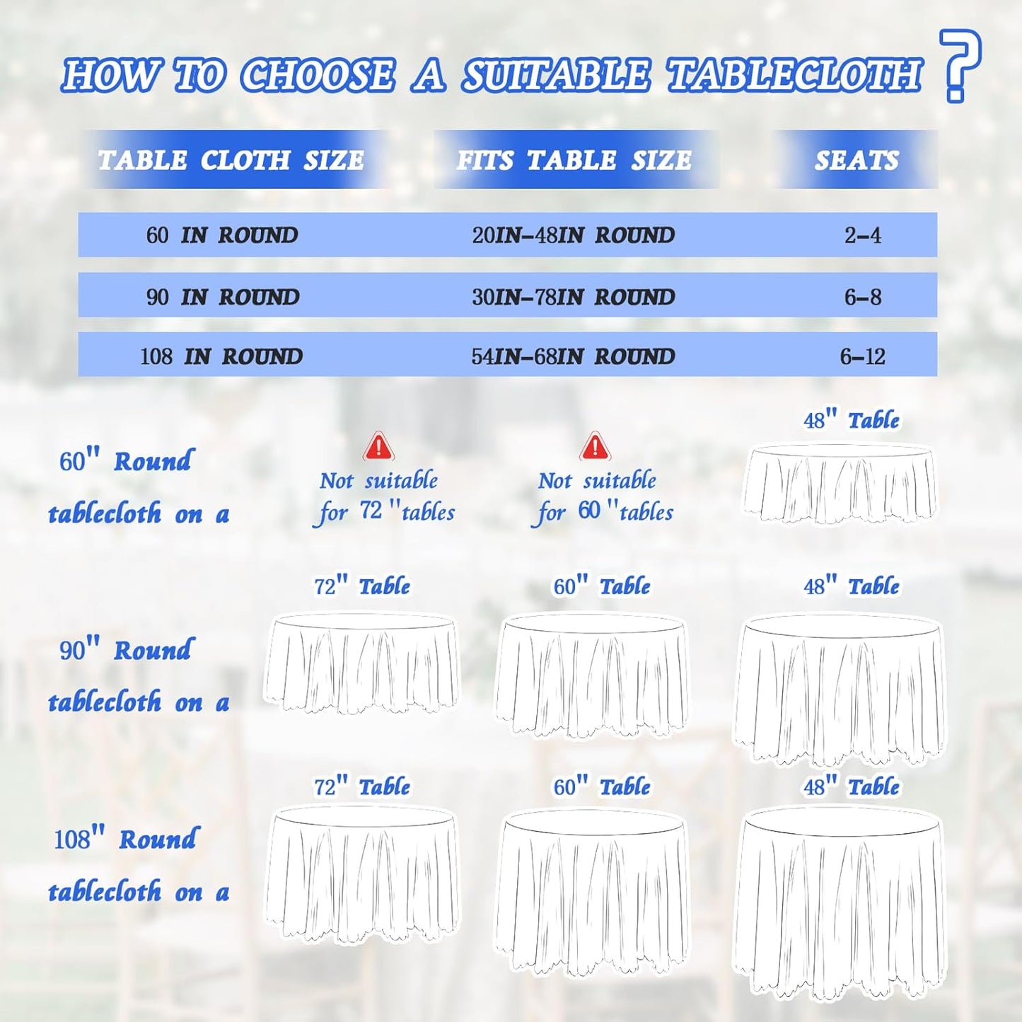 KKJIAF 1 Pack 60 Inch / 5ft Round Table Cloth, Black Overlay Round Satin Table Cover, Silky Satin Dining Tablecloths for Wedding Buffet Parties Banquet Decoration