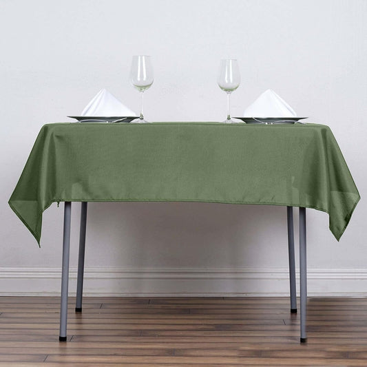 Efavormart 54x54 Moss Green Wholesale Linens Seamless Polyester Square Linen Tablecloth for Wedding Banquet Party Restaurant