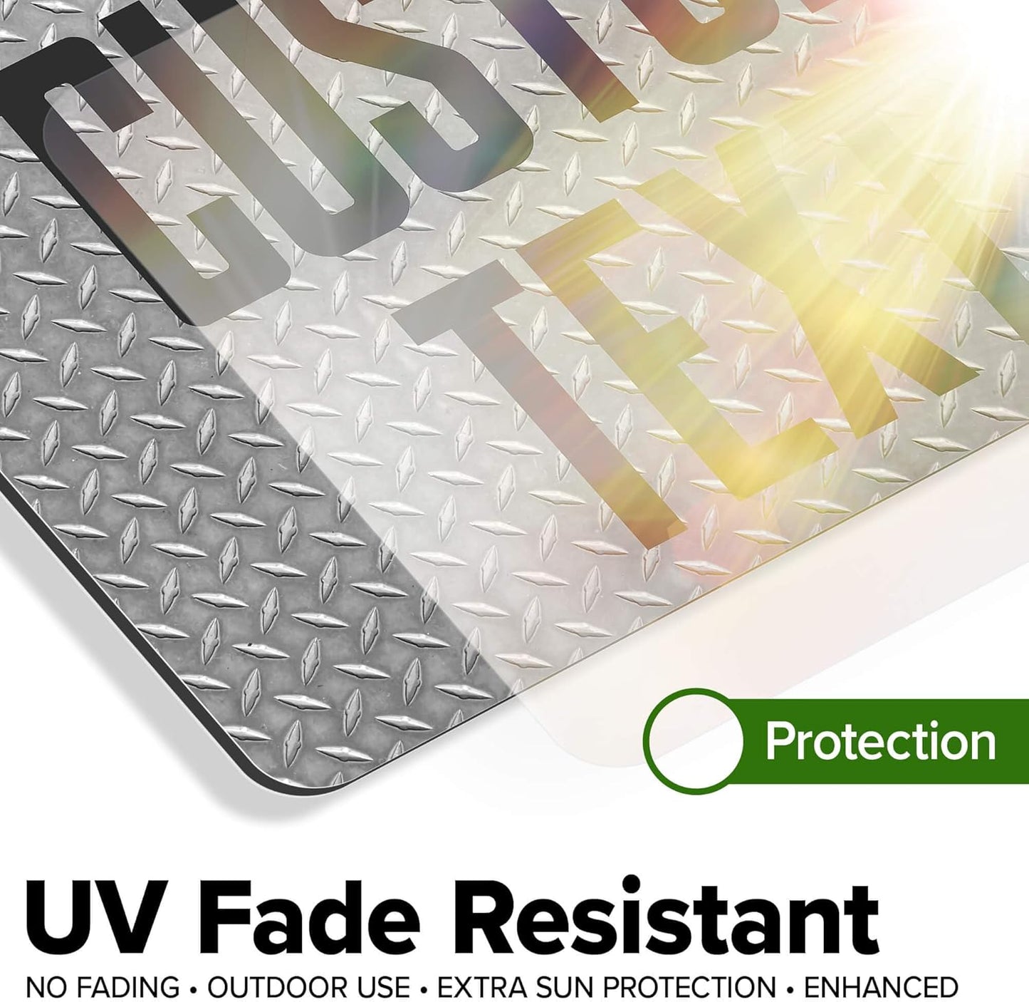 Custom Sign, Custom Street Sign, 11 Font Colors, 13 Font Styles, 4 Hole Options, 22 Sizes, 7x10 Inches, Rust Free DiBound, Fade Resistant, Made in USA by My Sign Center (Diamond Metal)