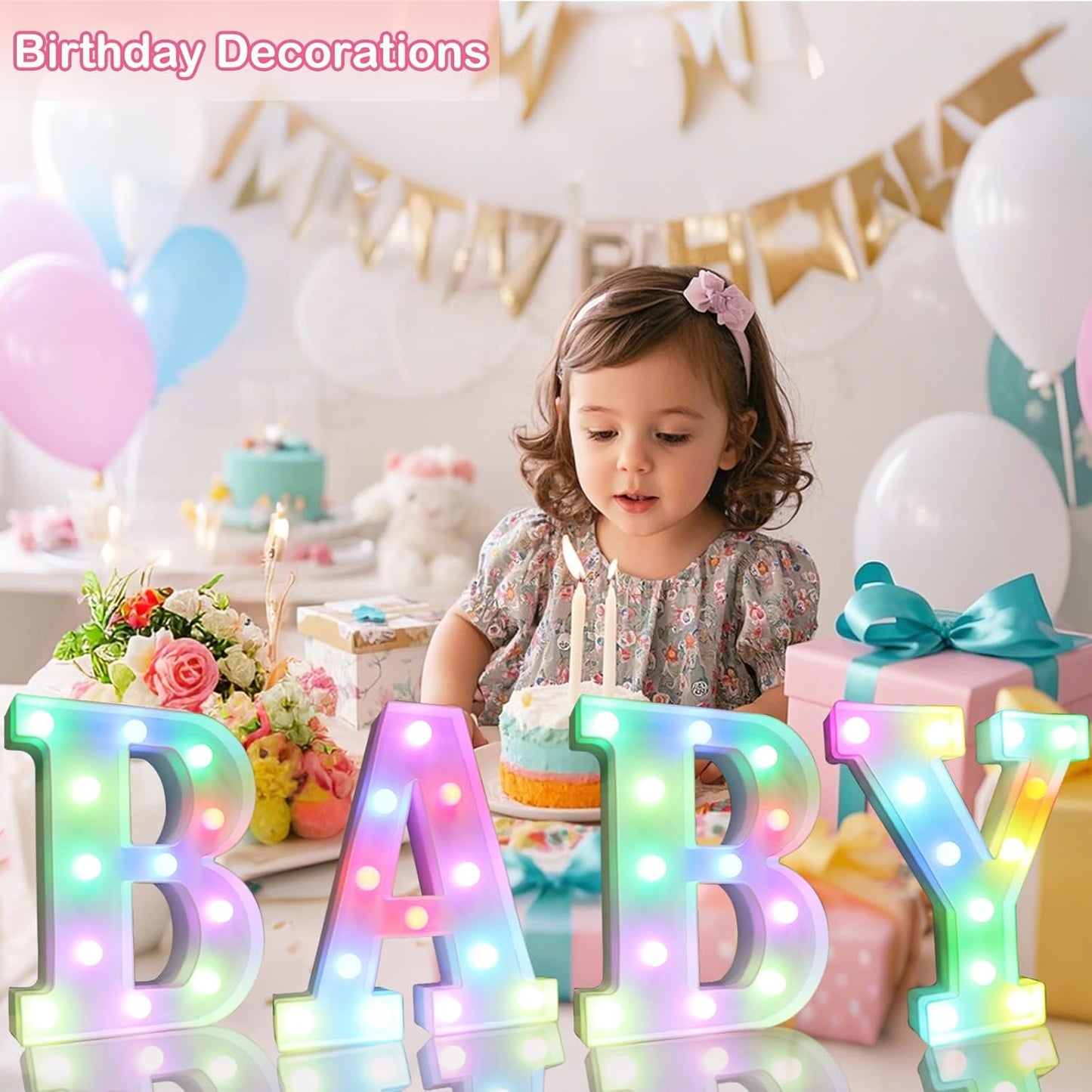 Light Up Colorful LED Marquee Letter lights, 18 Colors Changing Alphabet Letters Sign with Remote Timer for Night Light Girls Bedroom Wedding Birthday Party Lamp Christmas Home Bar Decor- Colorful W