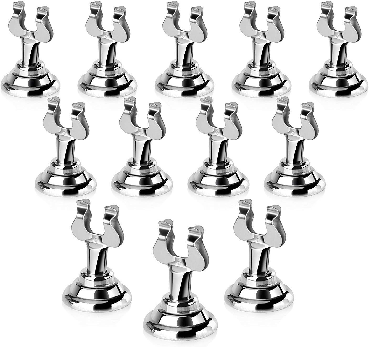 New Star Foodservice 23428 Triton Harp Clip Style, Place Card/Table Number Holder, 1.5 Inch, Silver, Set of 12, 23411