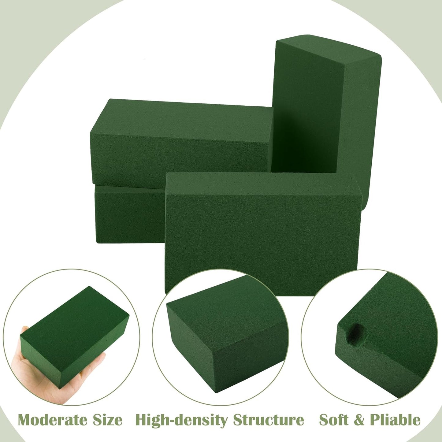 36 Packs Floral Foam Blocks Wet & Dry Floral Foam Bricks 5.5x3.1x1.8 Inch Flower Arranging Kit for Fresh and Artificial Flowers Florist Foam Blocks for Wedding Home Decor