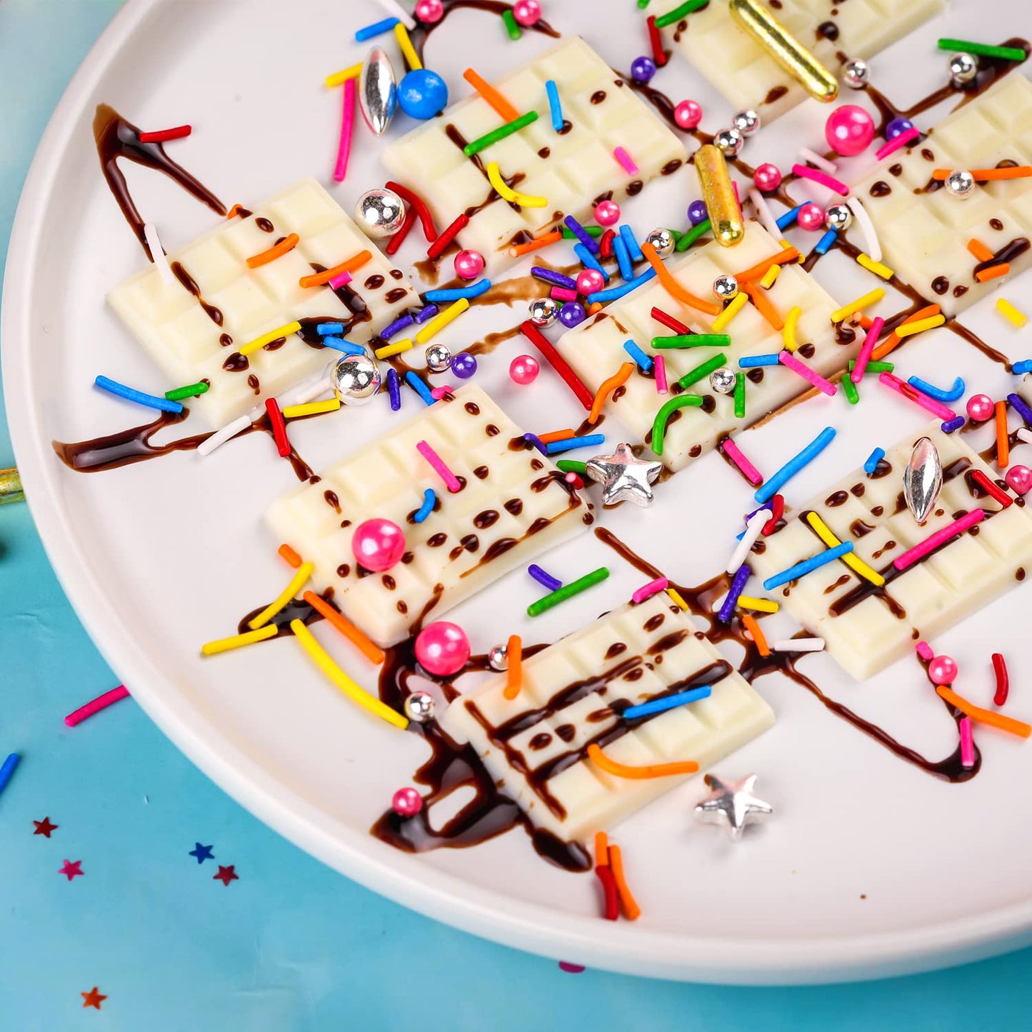 Rainbow Sprinkles for Cake Decorating - Metallic Gold Sprinkles Silver Star, Colorful Jimmies, Sugar Pearl, Cupcakes Topper, Ice Cream, Cookie Decorations for Christmas Birthday Party